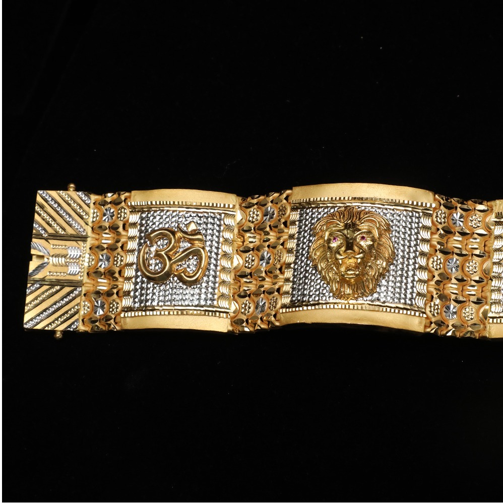 Manufacturer of 916 gold designer om design bracelet lucky ml-b011