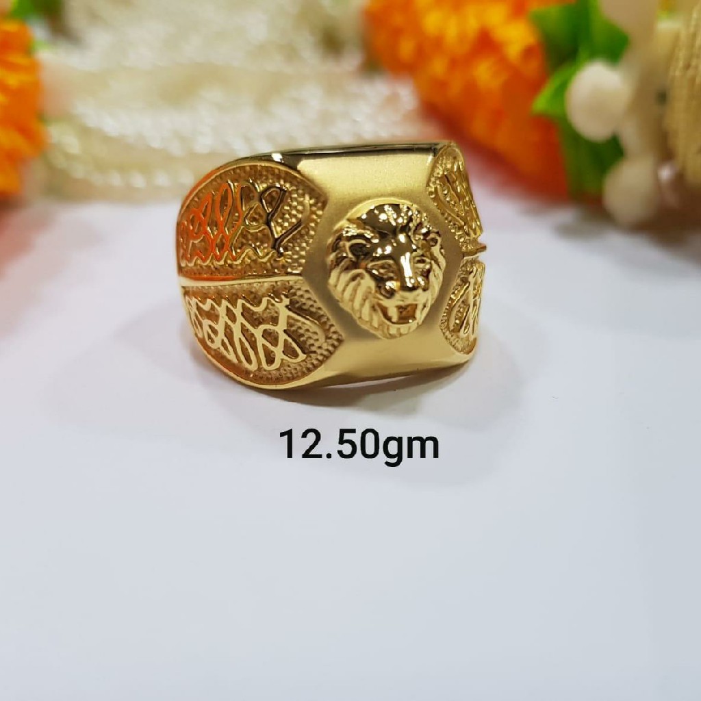 Manufacturer of 22k cz gents jaugar fancy gold ring 27364 | Jewelxy - 68399