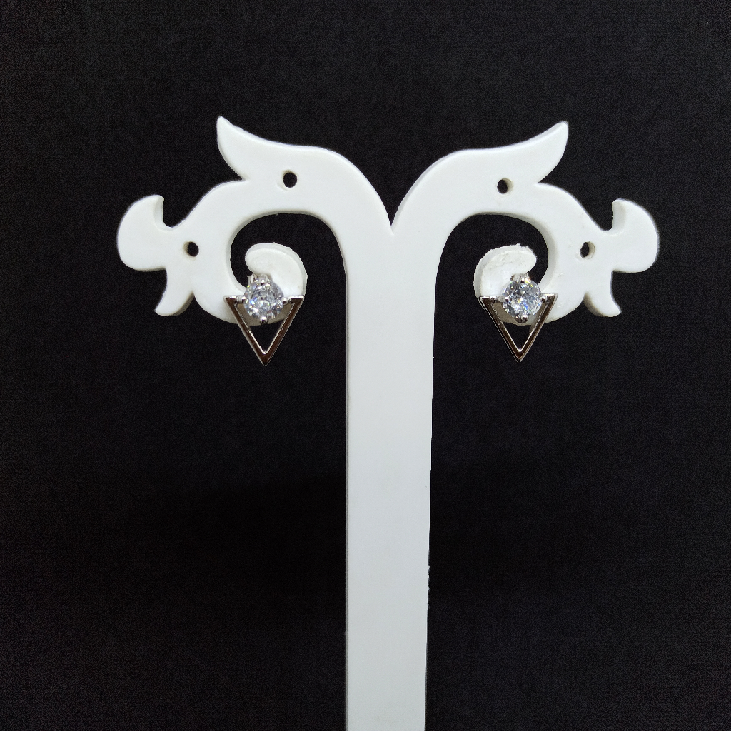 92.5 Silver Earrings Triangle