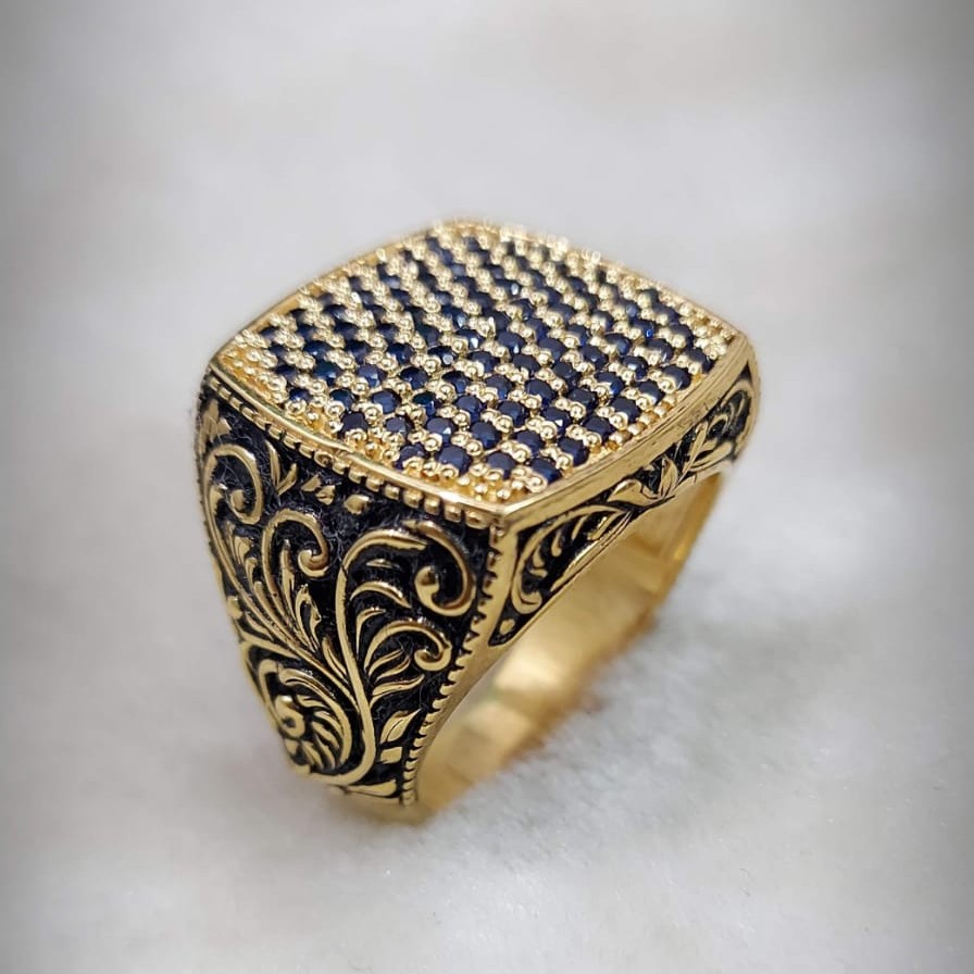 Buy quality 916 Fancy light weight daily wear Cz gents ring in Ahmedabad