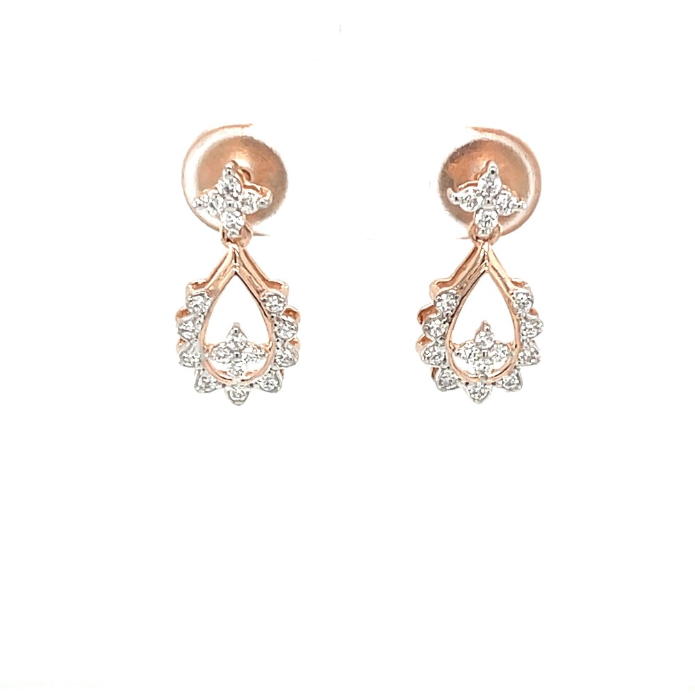Diamond Waterfall Earrings: A Touch of Royalty in Rose Gold