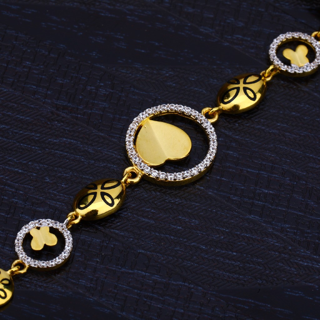 Heart Shaped Bracelet with Gold Plating  Gift for Girlfriend  Valentine  Day Gift  Lovebeat Bracelet by Blingvine