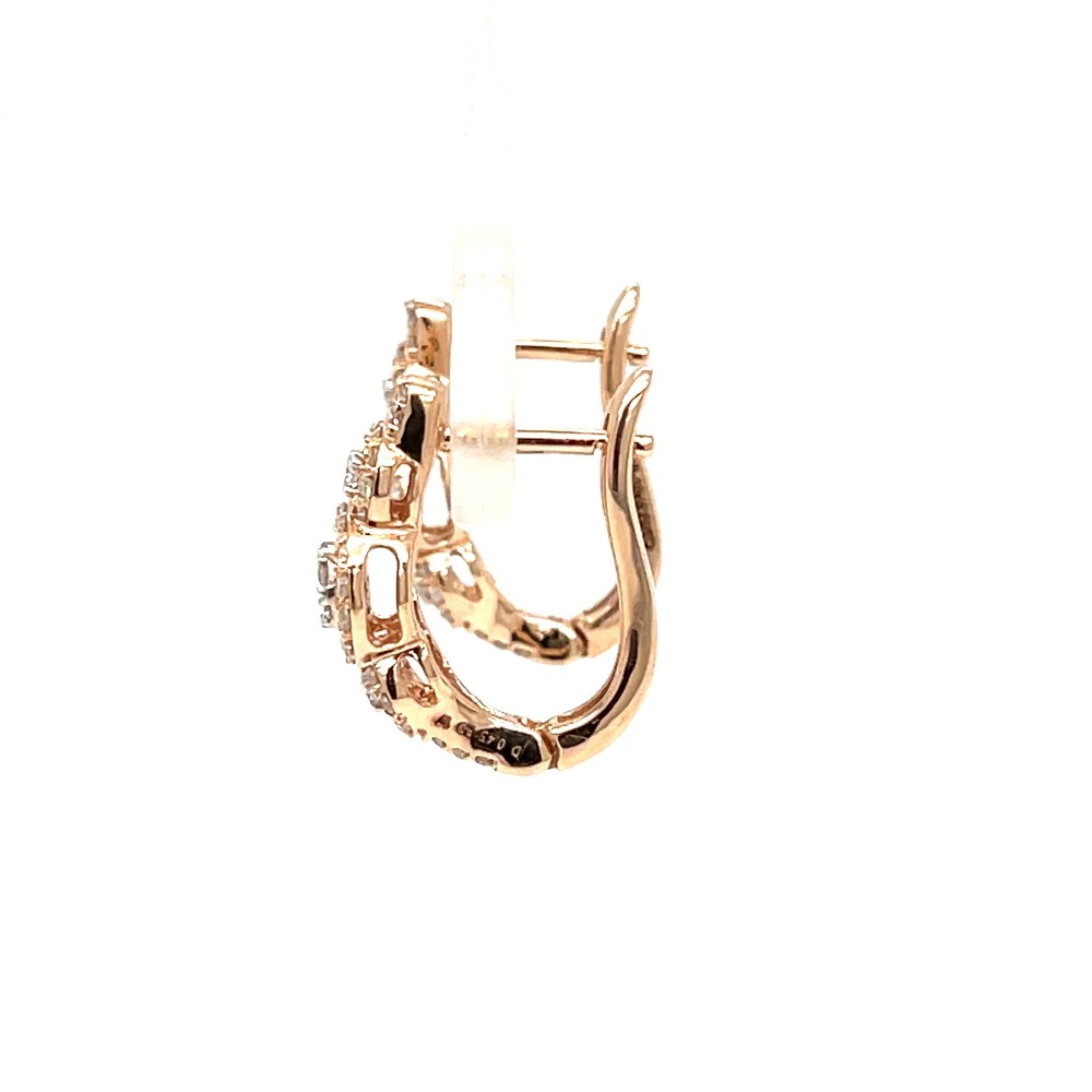 Flipkartcom  Buy Shining Diva 18k Rose Gold Plated Latest Fancy Stylish  Zircon Copper Bali Earrings Crystal Copper Hoop Earring Online at Best  Prices in India