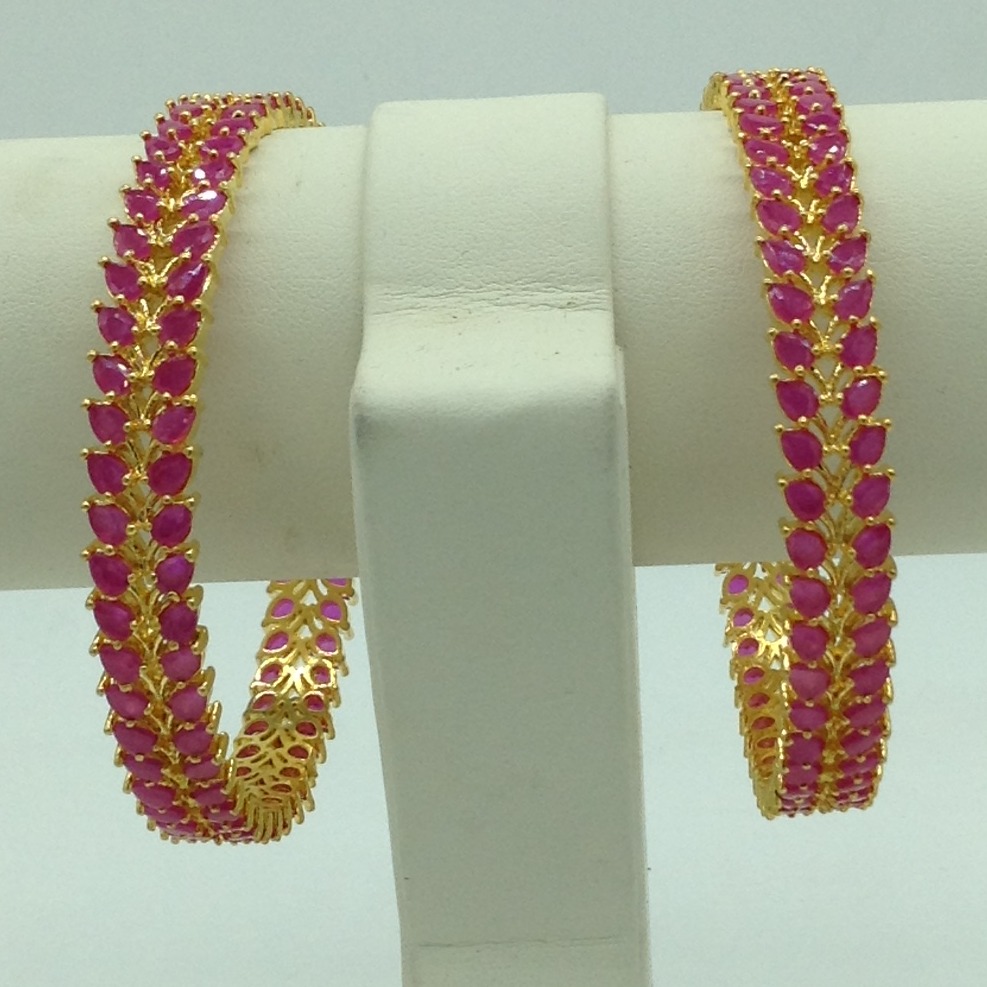 Red CZ Stones Bangles JBG0287