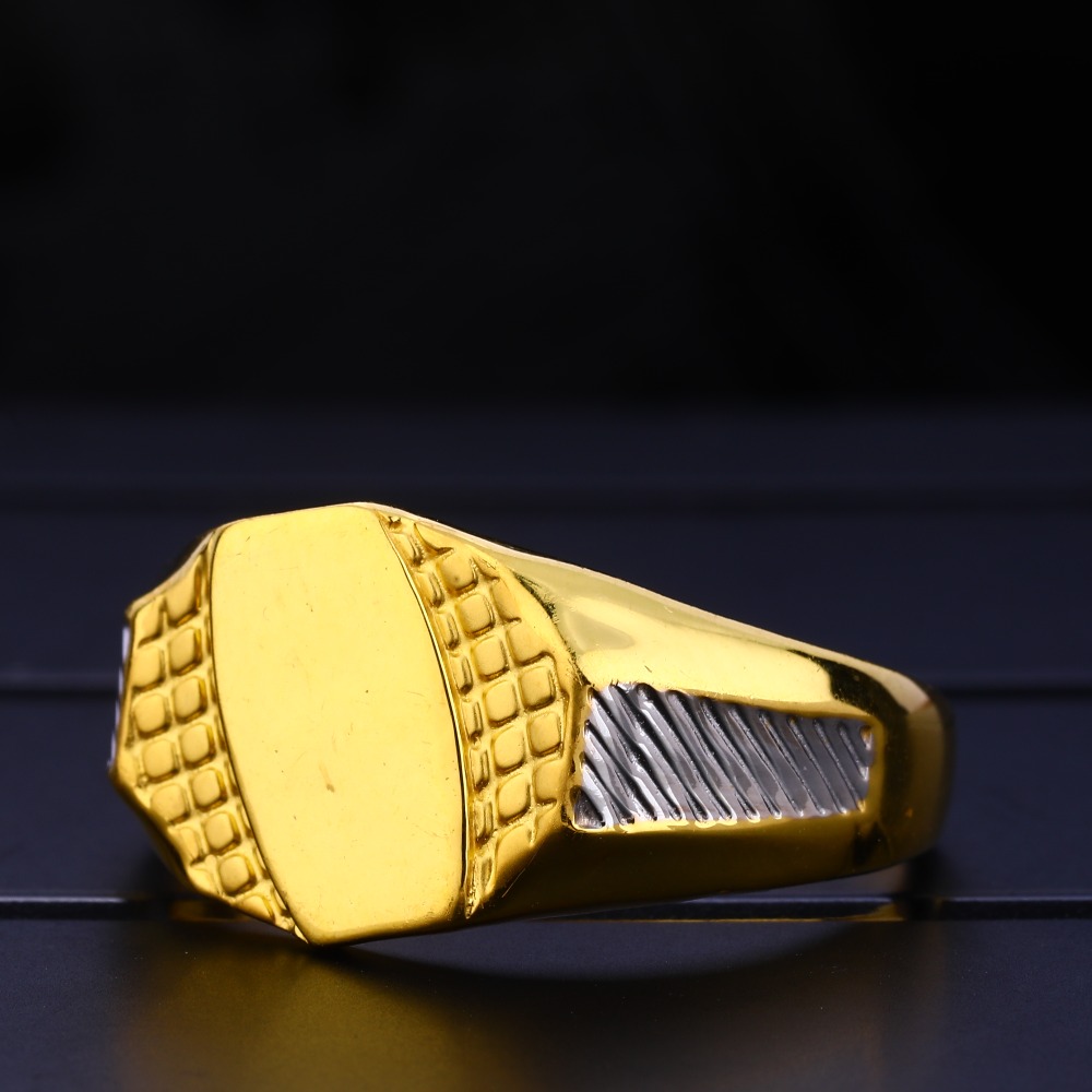 22KT Gold Gentlemen's Stylish Hallmark Plain Ring MPR161
