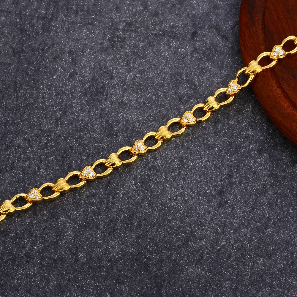 Buy 22Kt Plain Gold Baby Chain Bracelet 67VA9775 Online from Vaibhav  Jewellers