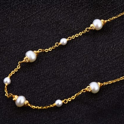 22KT Gold Hallmark Antique Fancy Ladies Chainmala AC220