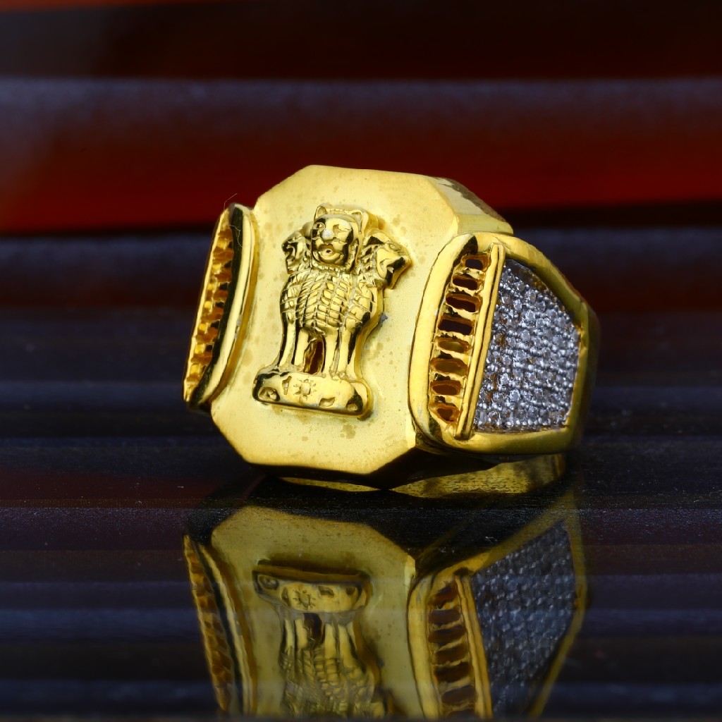 99.9 % Golden Zivero GR 3743 Gold Plated Male Ring, Weight: 4.100 G at Rs  21000/piece in Barmer