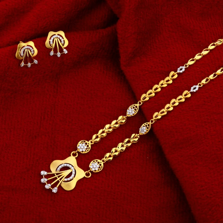 916 Gold Hallmark Gorgeous Ladies Chain Necklace set CN258