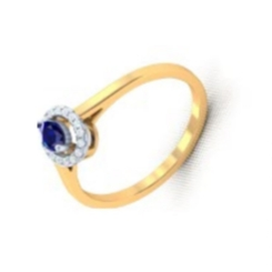 Blue Stone Diamond ring