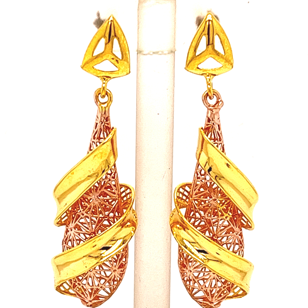 Alluring Long Gold Earrings