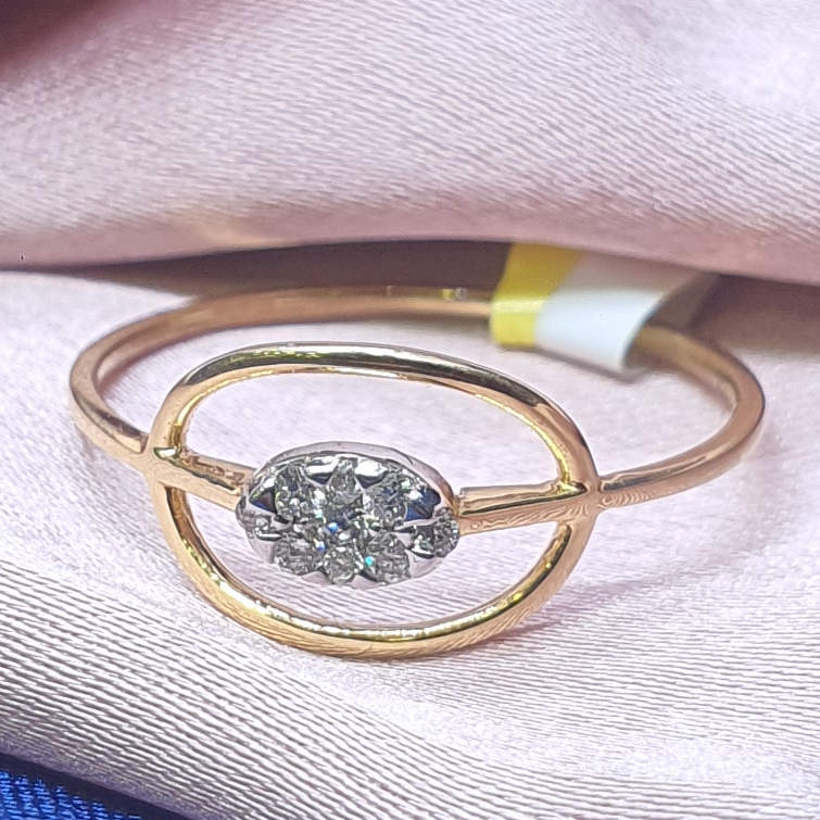 18.k Gold Real Diamond Simple Ring