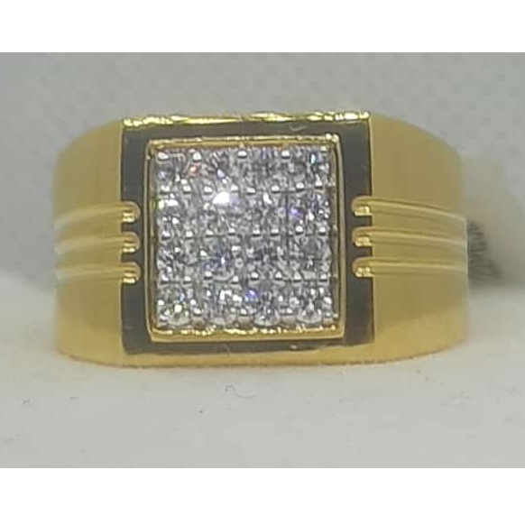 18k Gold Diamond Ring For Men's