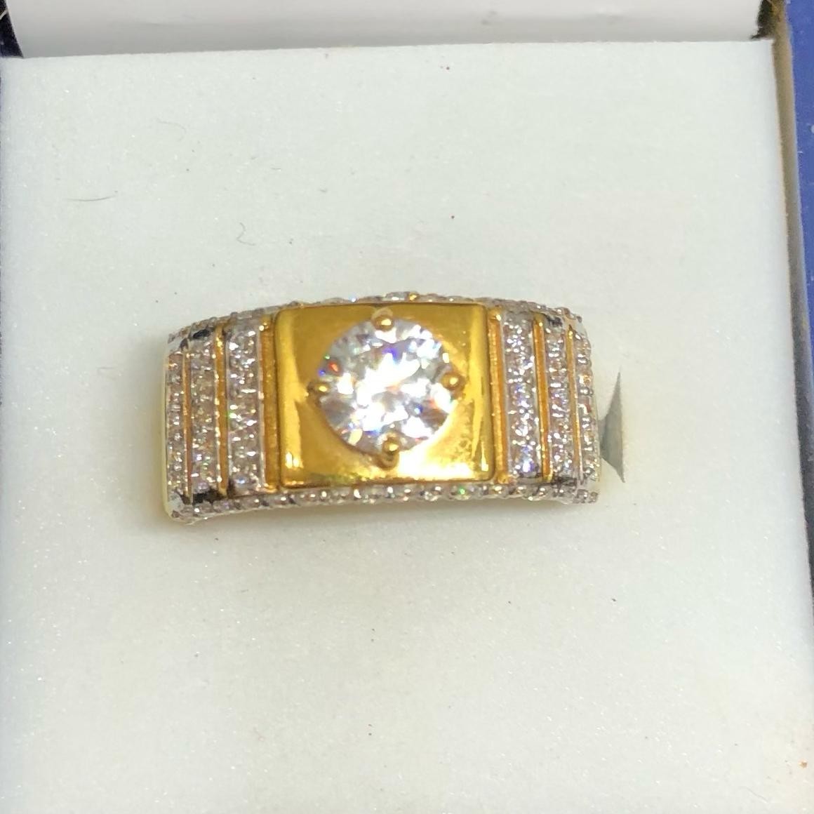 22K Gold Diamond Ring For Men