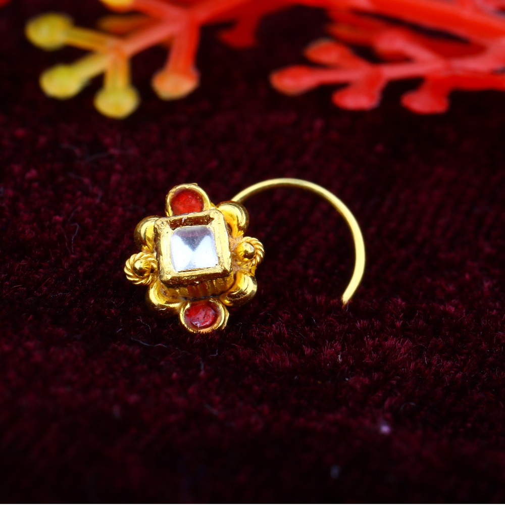 22KT Gold Jadtar Diamond Nosepin JJ-025