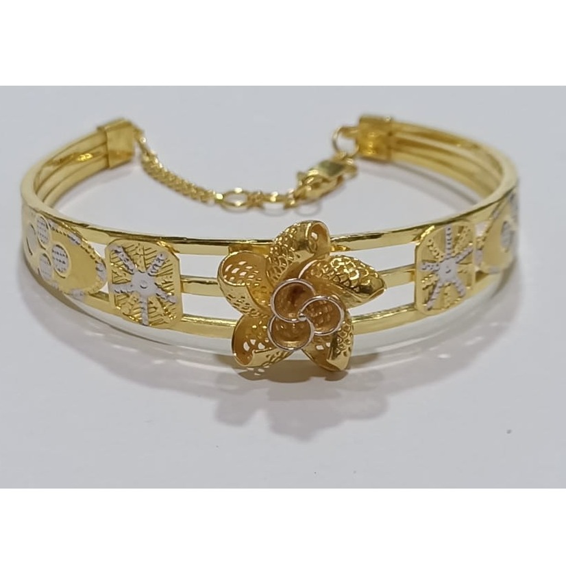 916 gold fancy floral design bracelet sg-b08