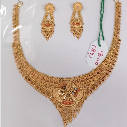 22 carat gold ladies necklace set RH-LN919