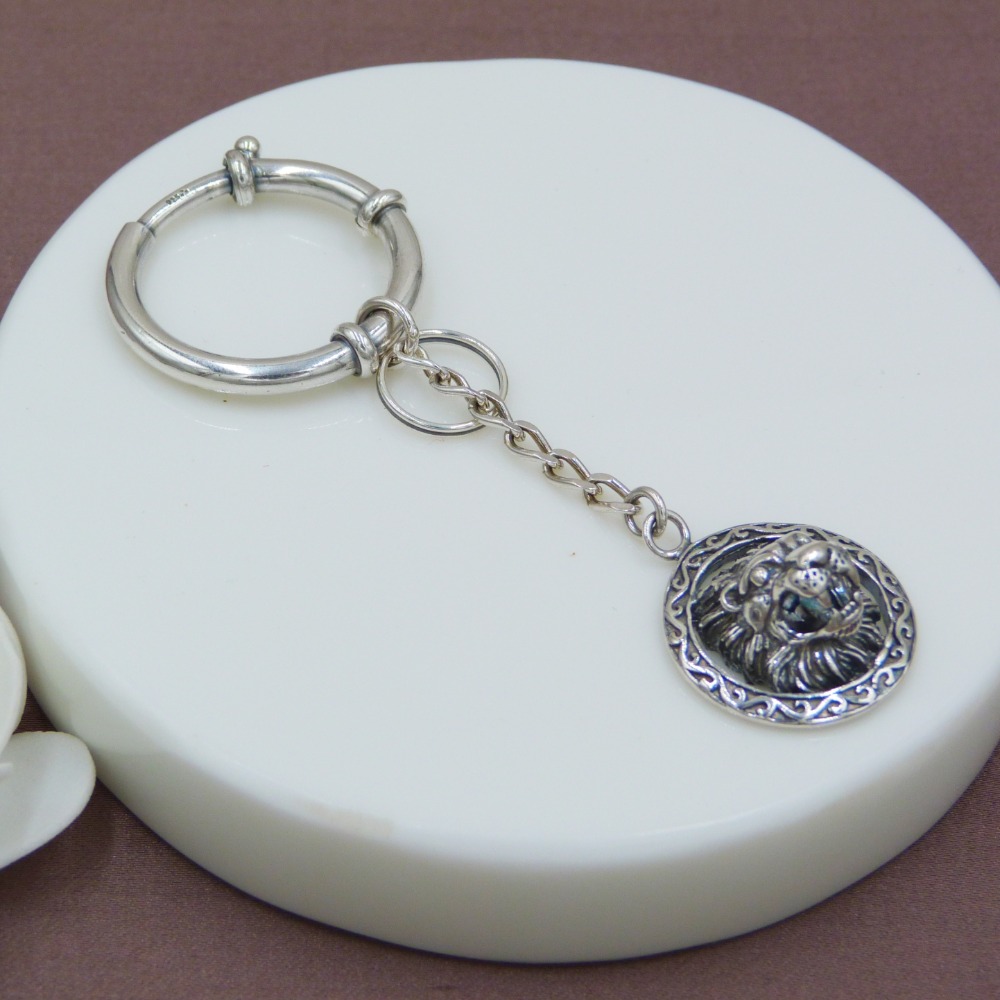 Lion 925 Silver Keychain