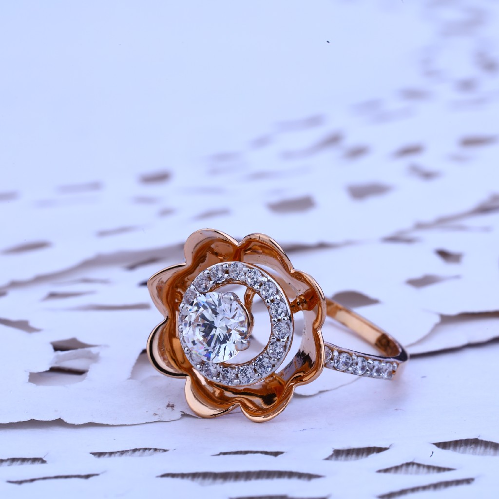 Rose Gold Solitaire Ladies Engagement Ring-RLR242