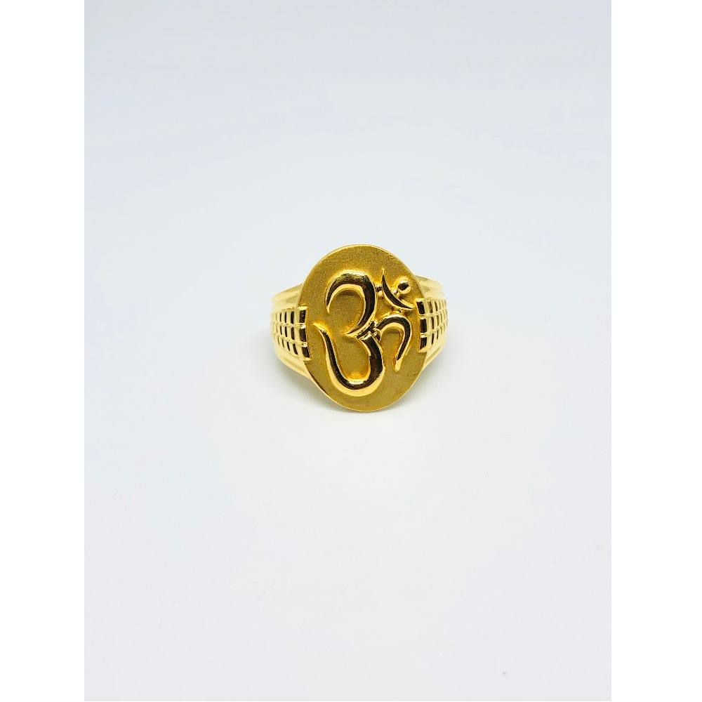 22KT Gold Om Design ring For Men KDJ-R006