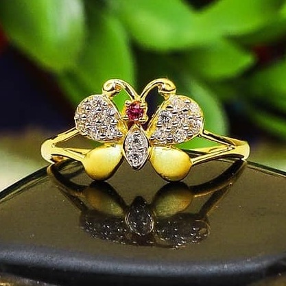 916 gold Butterfly ladies Ring LR-0032