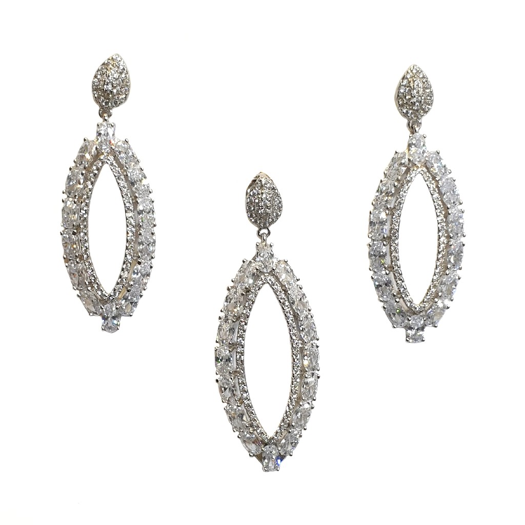 925 Sterling Silver Modern Pendant Set MGA - PTS0111