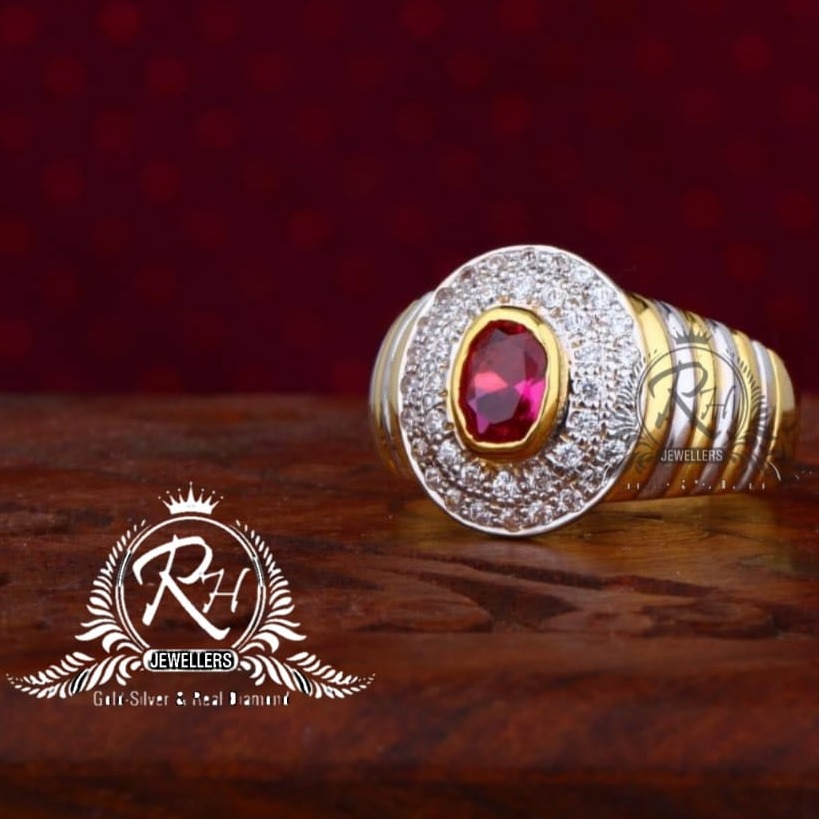 Buy Gemorio Ruby Manik 6.5cts or 7.25ratti Ring for Men At Best Price @  Tata CLiQ