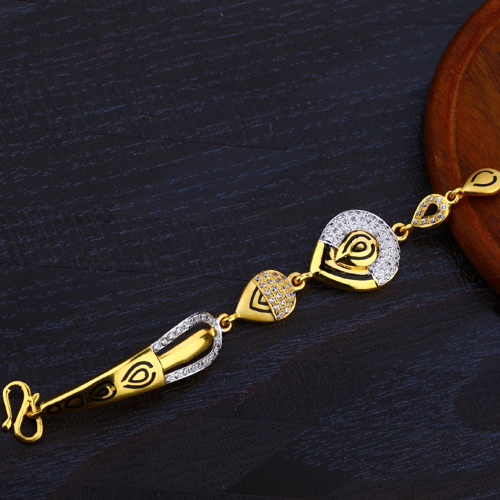 Ladies 916 Gold Diamond Bracelet-LB08