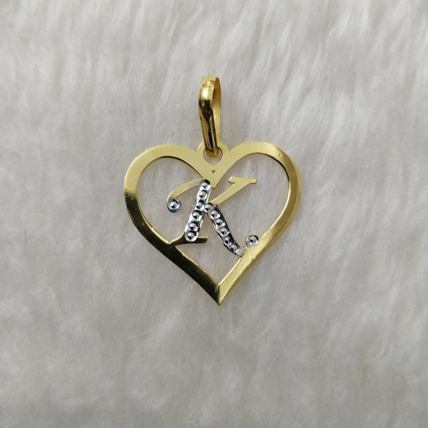 916 Gold Letter pendant