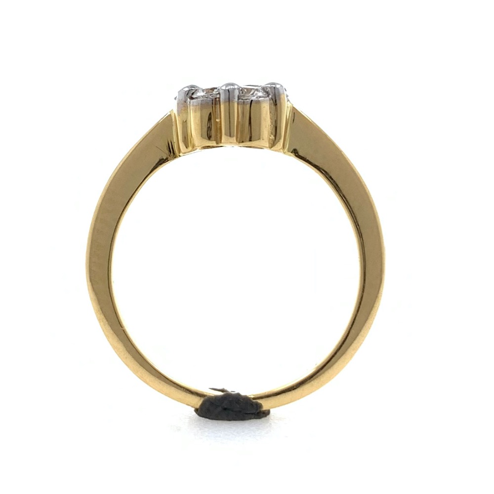 18kt / 750 Yellow Gold Pressure Set Diamond Ladies Ring 0LR2