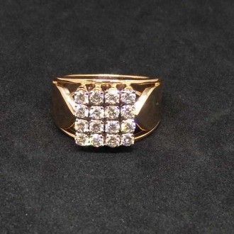 Real Diamond Rose Gold Branded Gents Ring
