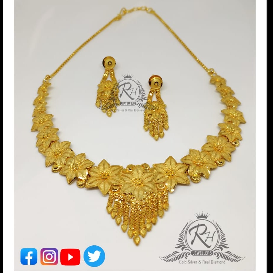 22 carat gold manufacturer antique ladies necklace set RH-lN285
