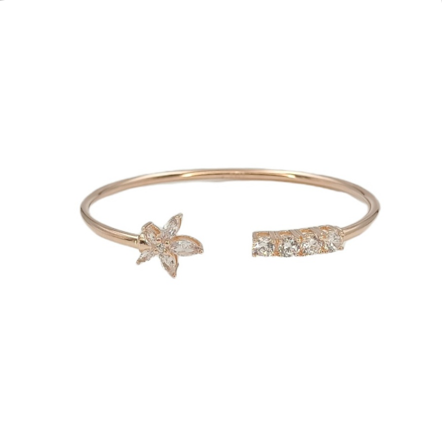 Rose Star 925 Silver Bracelet