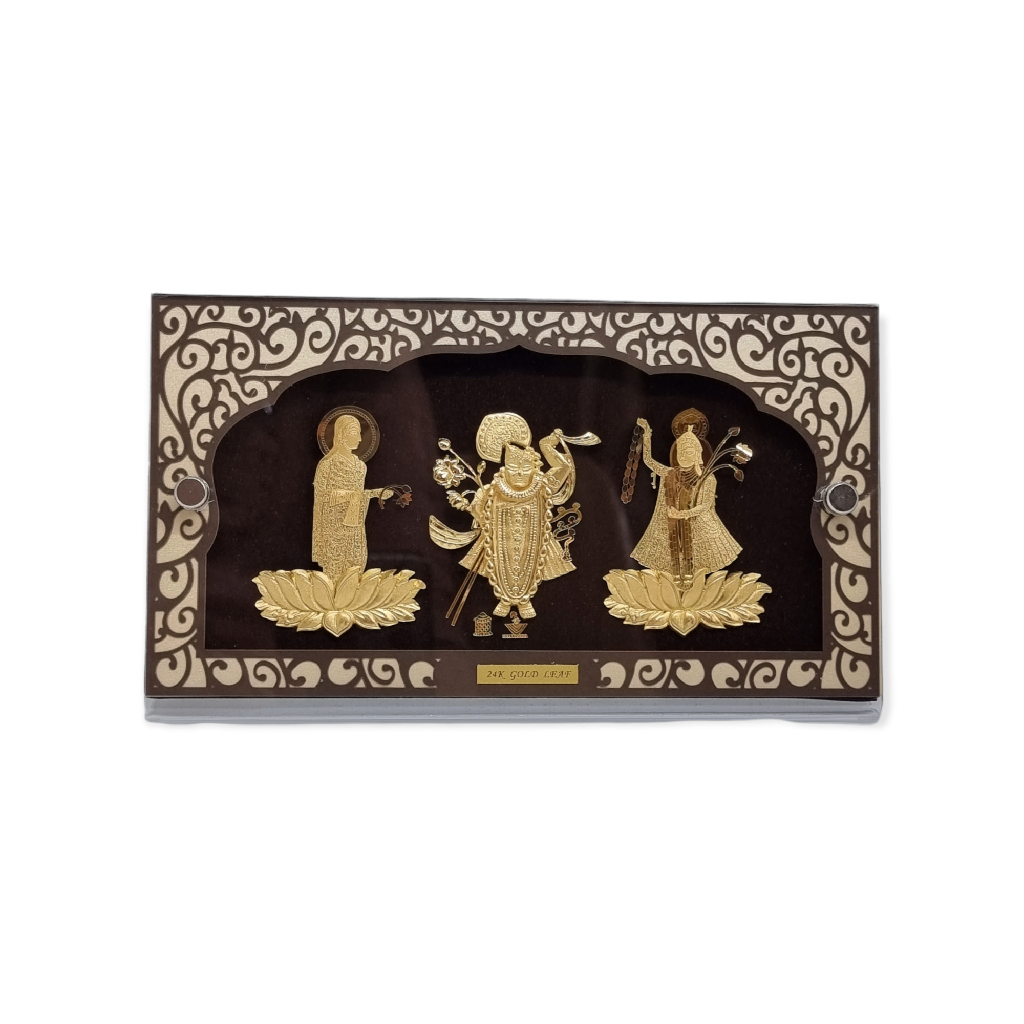 Buy quality 24 carat gold shrinathji yamunaji mahaprabhuji frame in Amreli