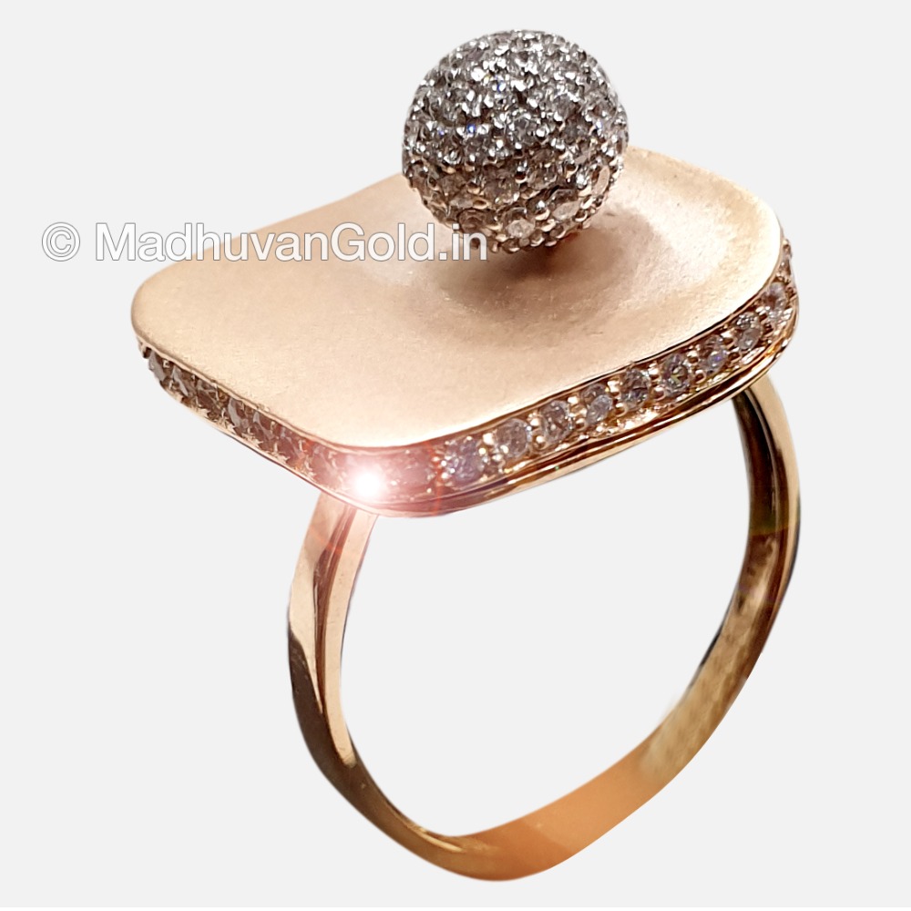 18KT Rose Gold Ladies Beads Ring