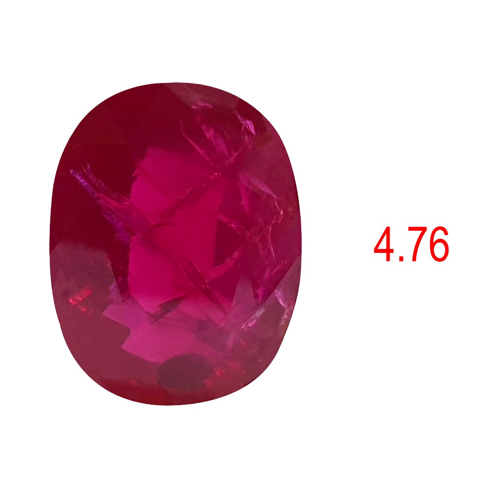 4.76ct oval Shape pink ruby-manek