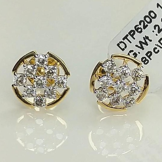 Heavy Material White American diamond earrings