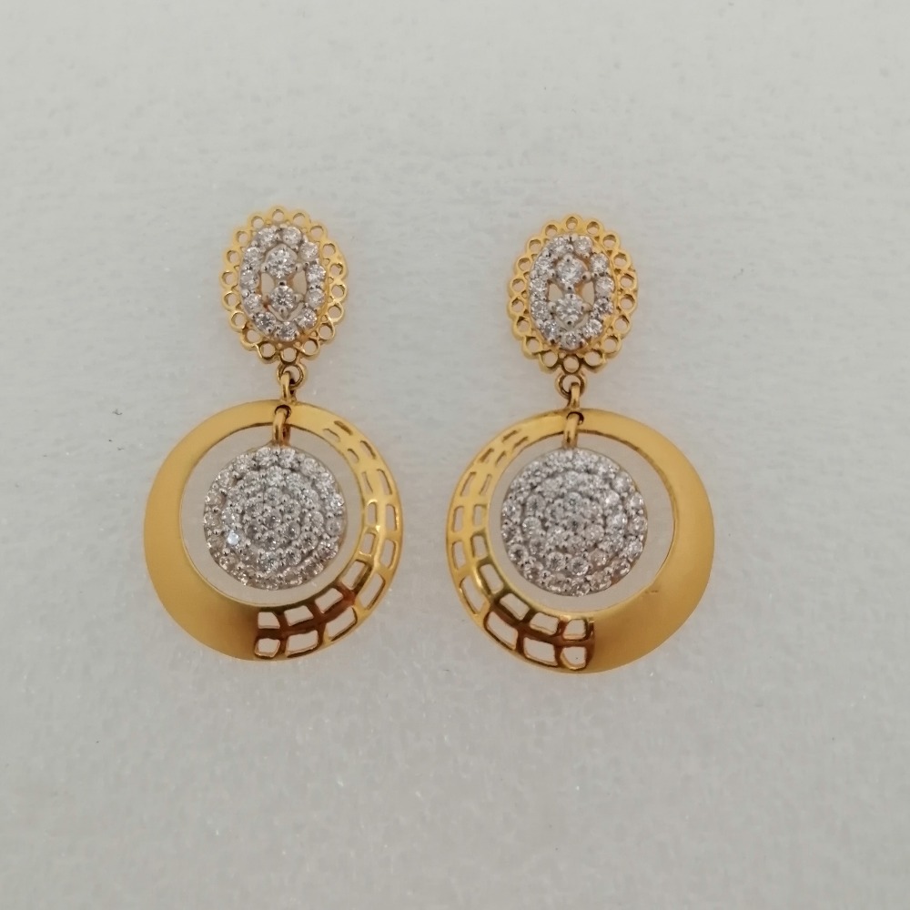 18ct Yellow gold woven circular stud earrings - Connard & Son Ltd.