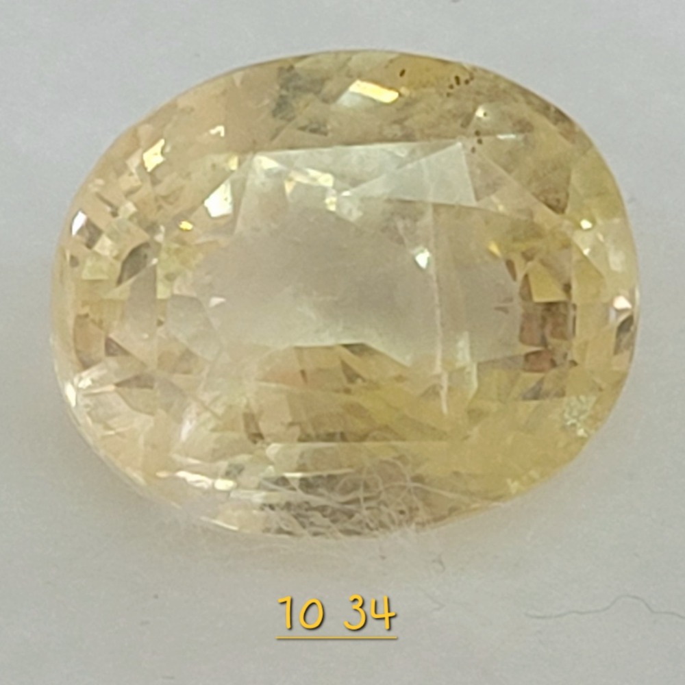10.34ct off-round yellow sapphire KBG-YS06
