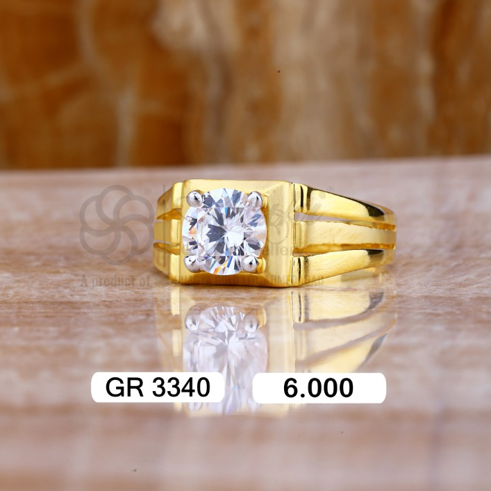 22K(916)Gold Gents Solitaire Diamond Ring