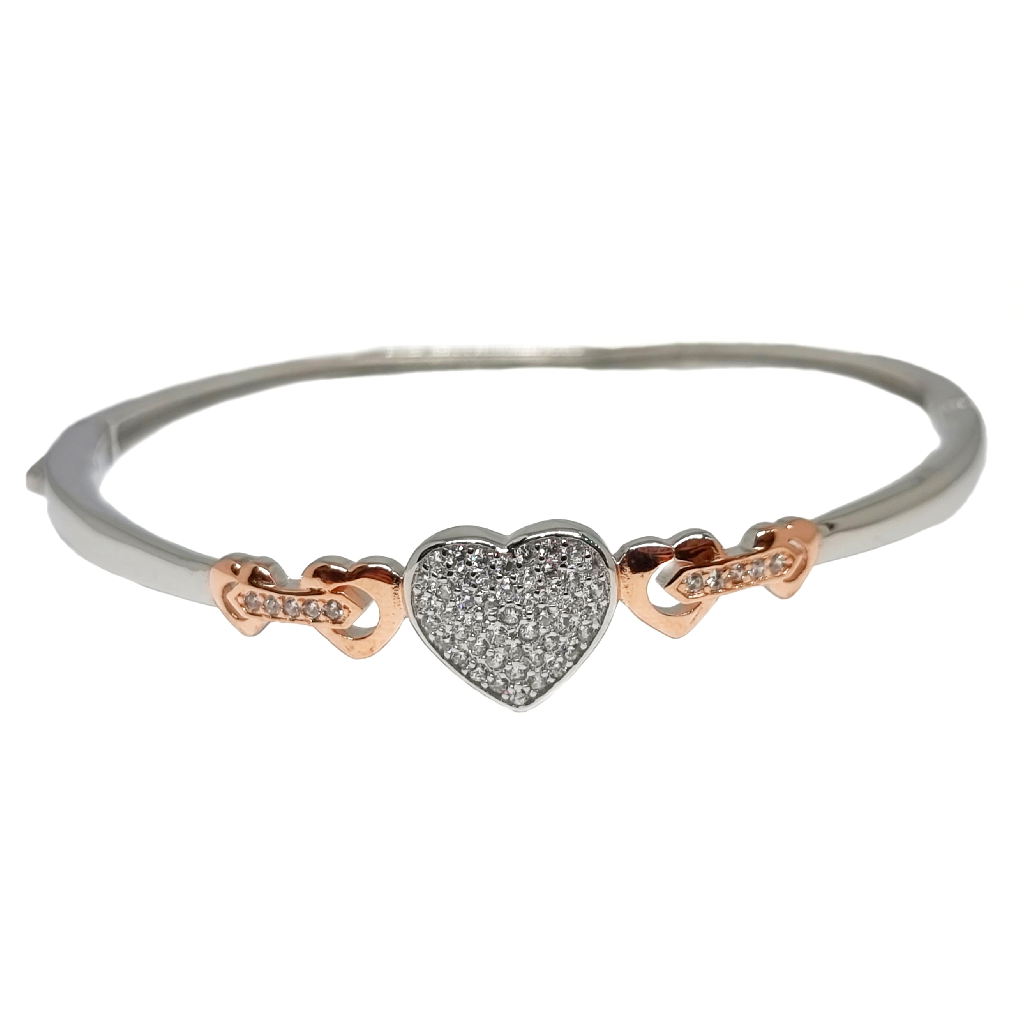 Sterling Silver Diamond Heart Bracelet  HSamuel