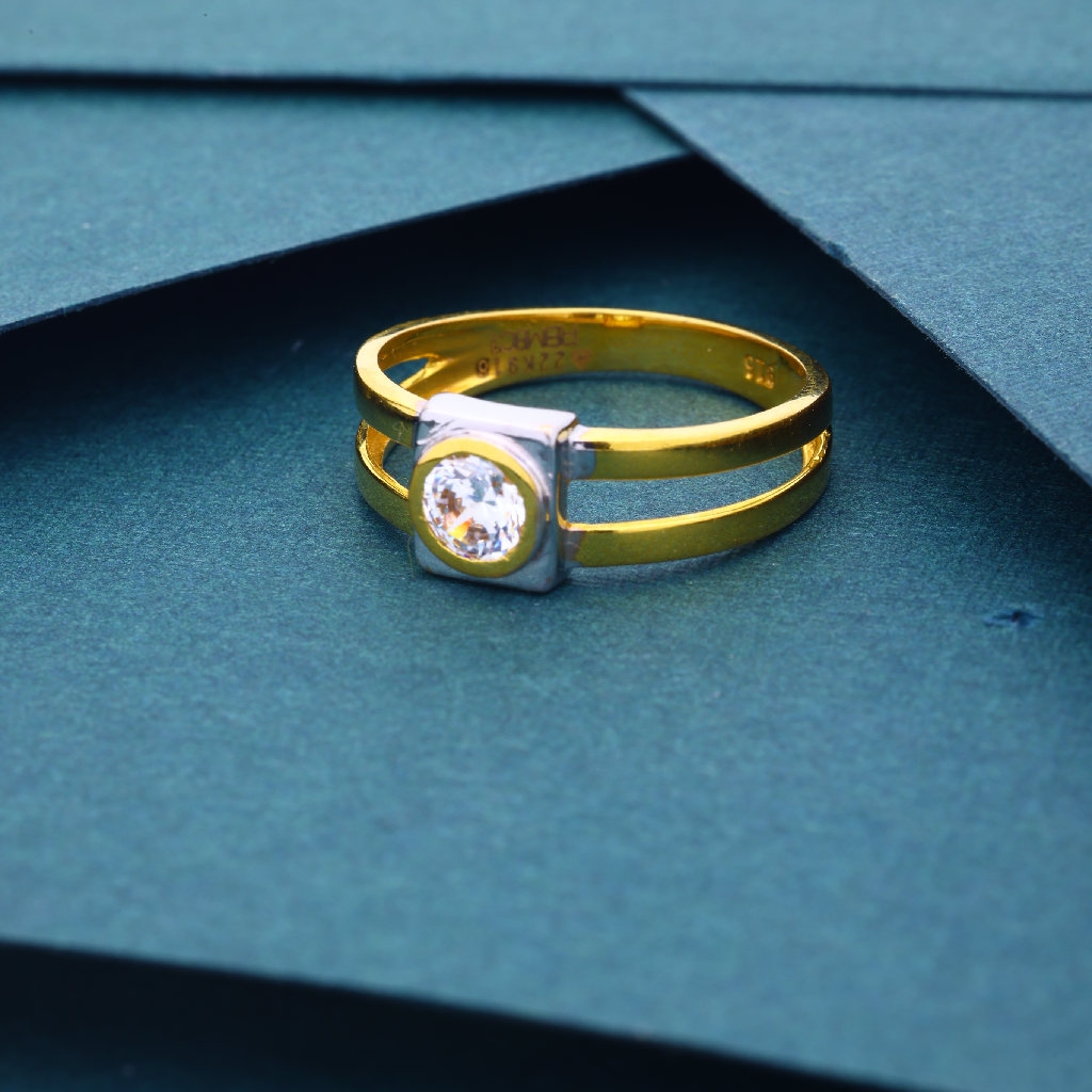 1/2 cttw Men's Diamond Engagement Ring 18K Yellow Gold and Platinum Si -  Vir Jewels