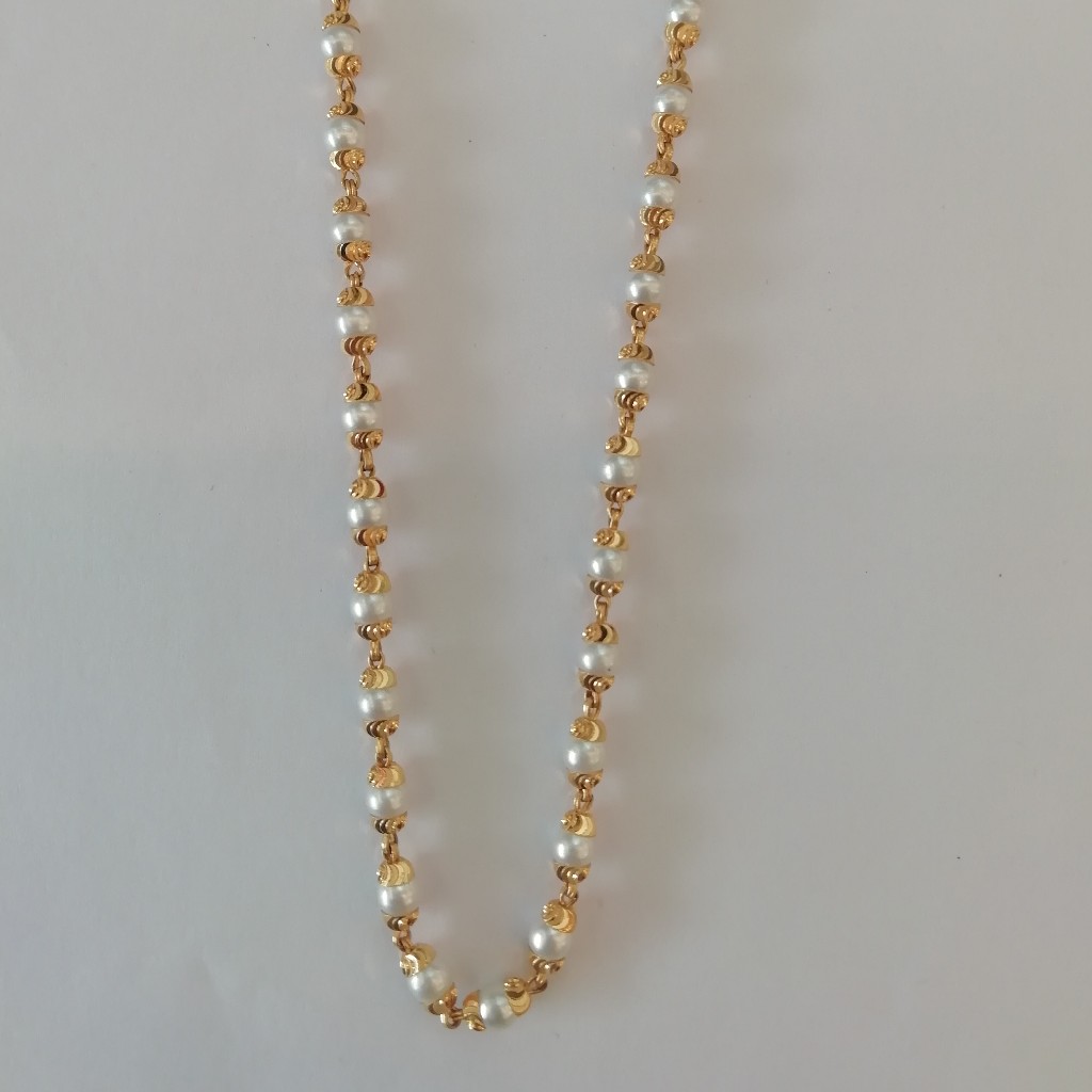 916 gold pearls kanthi mala