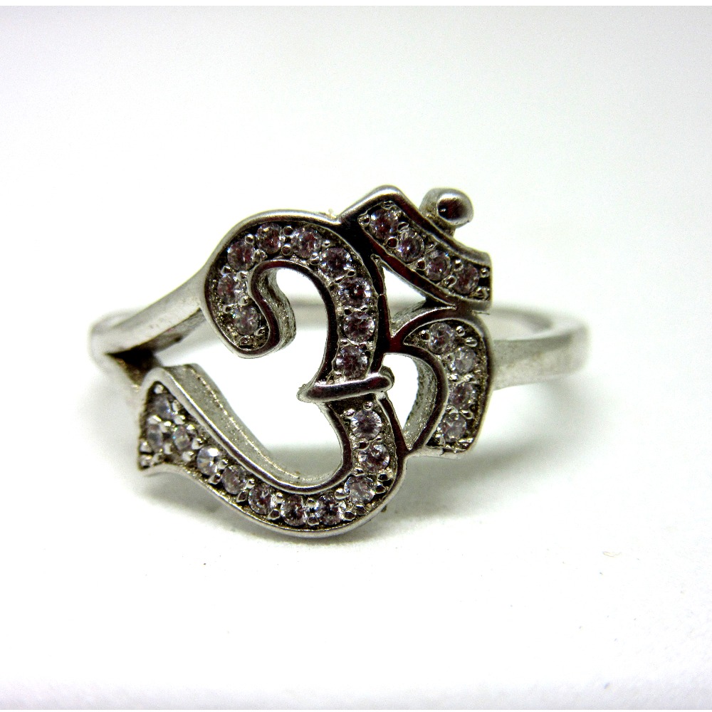 Sterling Silver OM (AUM) Ring | Exotic India Art