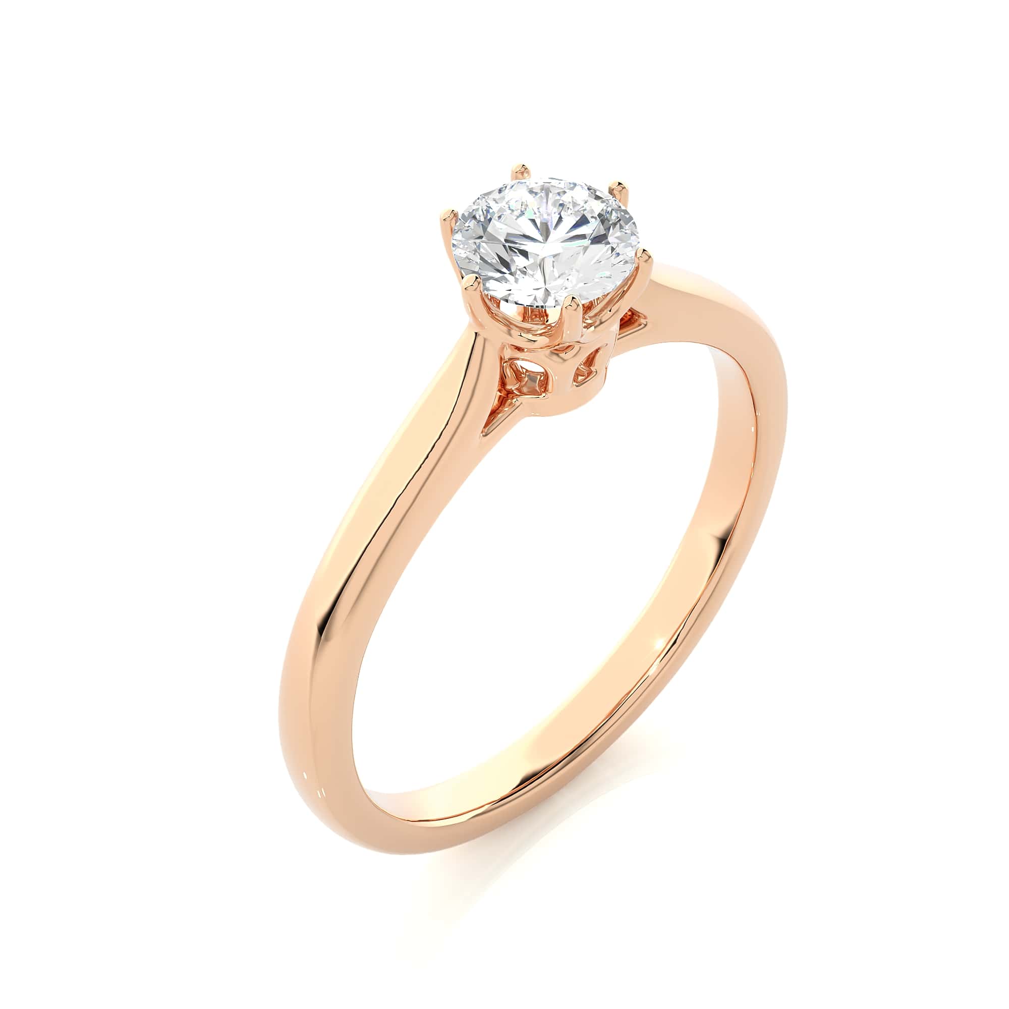Solitaire Ring with Round Shaped Diamond RG