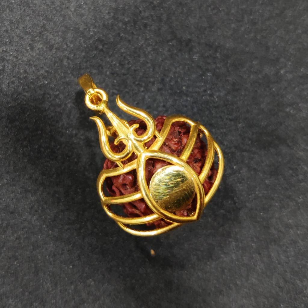 916 Gold Fancy Gent's Rudraksh Pendant