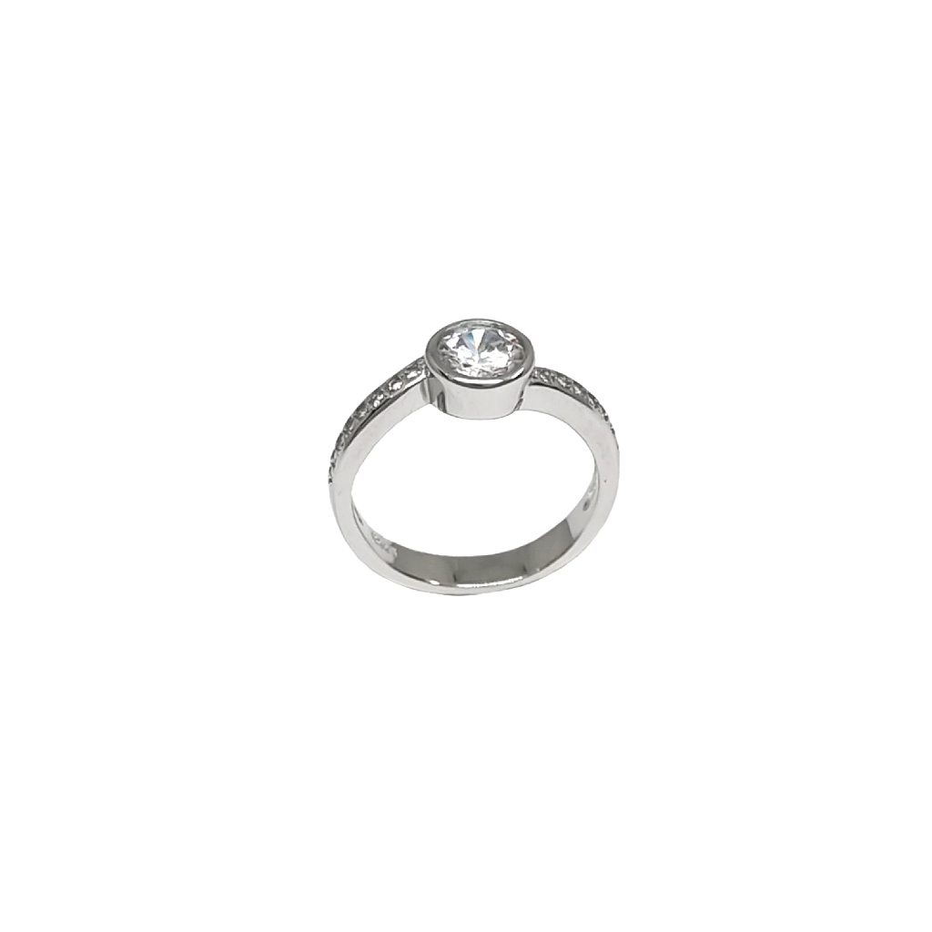 Simple Diamond Ring In 925 Sterling Silver MGA - LRS4846