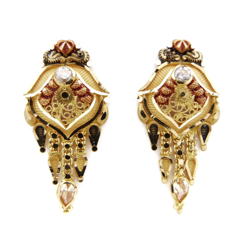 22K Gold Fancy Earring
