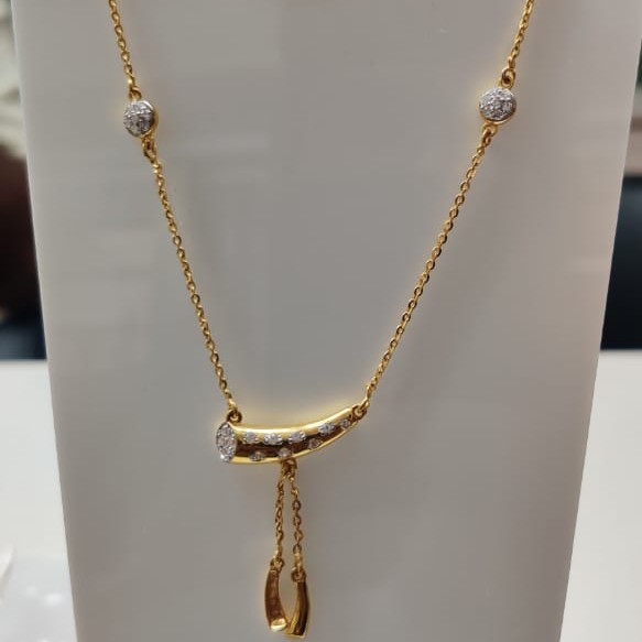 22kt gold casting fancy pendant-chain
