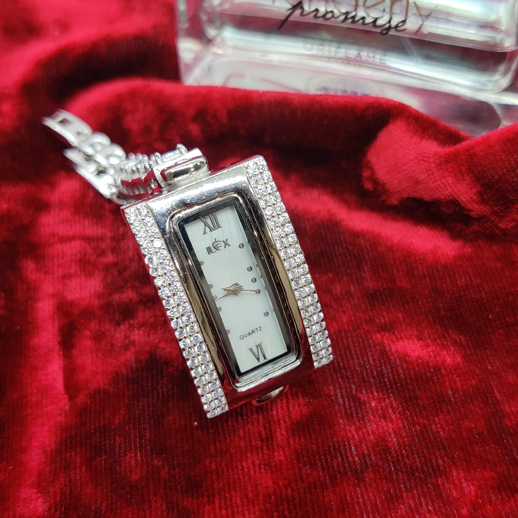 92.5 sterling silver Rectangle Ladies Watch